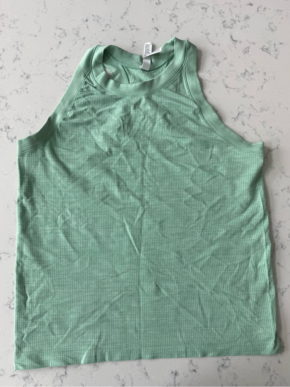 Athleta racer back Ribbed Tank Top - Mint Green
